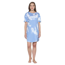 Load image into Gallery viewer, Wacoal Women’s Snooze Club Short sleeve Calf Length Comfort Fit Pure Cotton Night Dress-Blue LI09A02
