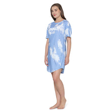 Load image into Gallery viewer, Wacoal Women’s Snooze Club Short sleeve Calf Length Comfort Fit Pure Cotton Night Dress-Blue LI09A02
