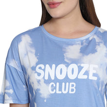 Load image into Gallery viewer, Wacoal Women’s Snooze Club Short sleeve Calf Length Comfort Fit Pure Cotton Night Dress-Blue LI09A02
