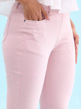 Load image into Gallery viewer, Go Colors Baby Pink Cotton Polyester Super Stretch Jeggings
