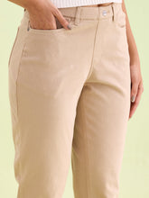 Load image into Gallery viewer, Go Colors Beige Cotton Polyester Super Stretch Jeggings
