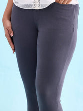 Load image into Gallery viewer, Go Colors Dark Jean Cotton Polyester Super Stretch Jeggings
