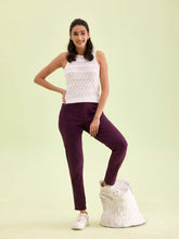 Load image into Gallery viewer, Go Colors Dark Wine Cotton Polyester Super Stretch Jeggings
