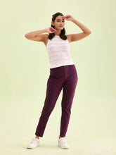 Load image into Gallery viewer, Go Colors Dark Wine Cotton Polyester Super Stretch Jeggings

