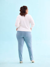 Load image into Gallery viewer, Go Colors Dusty Blue Cotton Polyester Super Stretch Jeggings
