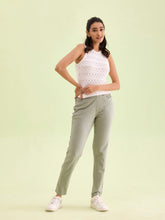 Load image into Gallery viewer, Go Colors Dusty Green Cotton Polyester Super Stretch Jeggings
