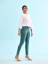 Load image into Gallery viewer, Go Colors Evergreen Cotton Polyester Super Stretch Jeggings
