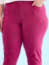 Load image into Gallery viewer, Go Colors Fuchsia Cotton Polyester Super Stretch Jeggings
