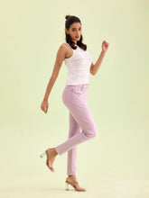 Load image into Gallery viewer, Go Colors Lavender Cotton Polyester Super Stretch Jeggings
