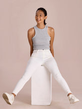 Load image into Gallery viewer, Go Colors White Cotton Polyester Super Stretch Jeggings
