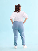 Load image into Gallery viewer, Go Colors Aqua Cotton Poly Stretch Cuffed Joggers
