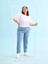 Load image into Gallery viewer, Go Colors Aqua Cotton Poly Stretch Cuffed Joggers
