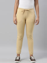 Load image into Gallery viewer, Go Colors Banana Cotton Poly Stretch Cuffed Joggers
