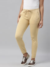Load image into Gallery viewer, Go Colors Banana Cotton Poly Stretch Cuffed Joggers

