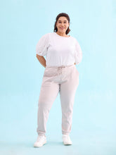 Load image into Gallery viewer, Go Colors Grey Mist Cotton Poly Stretch Cuffed Joggers
