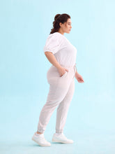 Load image into Gallery viewer, Go Colors Grey Mist Cotton Poly Stretch Cuffed Joggers
