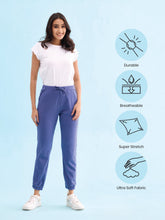 Load image into Gallery viewer, Go Colors Jeans Blue Cotton Poly Stretch Cuffed Joggers
