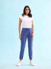 Load image into Gallery viewer, Go Colors Jeans Blue Cotton Poly Stretch Cuffed Joggers

