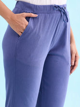 Load image into Gallery viewer, Go Colors Jeans Blue Cotton Poly Stretch Cuffed Joggers

