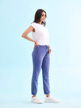 Load image into Gallery viewer, Go Colors Jeans Blue Cotton Poly Stretch Cuffed Joggers
