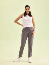 Load image into Gallery viewer, Go Colors Medium Grey Cotton Poly Stretch Cuffed Joggers
