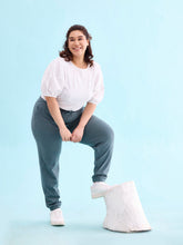 Load image into Gallery viewer, Go Colors Ocean Green Cotton Poly Stretch Cuffed Joggers
