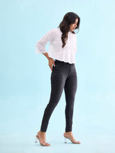 Load image into Gallery viewer, Go Colors Black Denim Skinny Jeans
