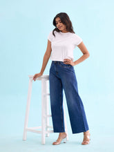 Load image into Gallery viewer, Go Colors Blue Denim Wide Jeans
