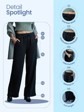 Load image into Gallery viewer, Go Colors Black Fleece Wide Pant
