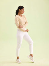 Load image into Gallery viewer, Go Colors White Cotton Poly Stretch Cropped Colored Jeggings
