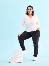 Load image into Gallery viewer, Go Colors Black Cotton Polyester Corduroy Jeggings
