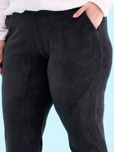 Load image into Gallery viewer, Go Colors Black Cotton Polyester Corduroy Jeggings
