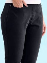 Load image into Gallery viewer, Go Colors Black Cotton Polyester Warm Jeggings
