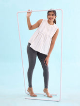 Load image into Gallery viewer, Go Colors Antra Melanges Cotton Stretch Ankle Length Leggings
