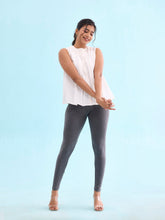 Load image into Gallery viewer, Go Colors Antra Melanges Cotton Stretch Ankle Length Leggings
