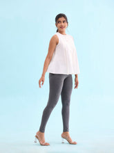 Load image into Gallery viewer, Go Colors Antra Melanges Cotton Stretch Ankle Length Leggings

