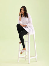 Load image into Gallery viewer, Go Colors Black Cotton Stretch Ankle Length Leggings
