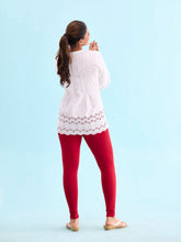 Load image into Gallery viewer, Go Colors Cherry Cotton Stretch Ankle Length Leggings
