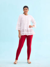 Load image into Gallery viewer, Go Colors Cherry Cotton Stretch Ankle Length Leggings
