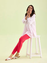 Load image into Gallery viewer, Go Colors Coral Cotton Stretch Ankle Length Leggings
