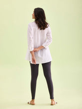 Load image into Gallery viewer, Go Colors Dark Grey Cotton Stretch Ankle Length Leggings
