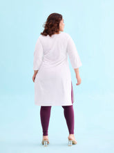 Load image into Gallery viewer, Go Colors Dark Purple Cotton Stretch Ankle Length Leggings
