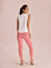 Load image into Gallery viewer, Go Colors Dusty Rose Cotton Stretch Ankle Length Leggings
