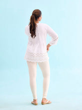 Load image into Gallery viewer, Go Colors Ecru Cotton Stretch Ankle Length Leggings
