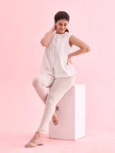 Load image into Gallery viewer, Go Colors Grey Mist Cotton Stretch Ankle Length Leggings
