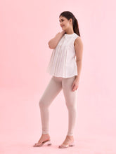 Load image into Gallery viewer, Go Colors Grey Mist Cotton Stretch Ankle Length Leggings
