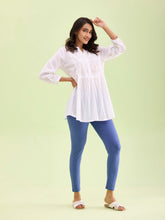 Load image into Gallery viewer, Go Colors Jeans Blue Cotton Stretch Ankle Length Leggings
