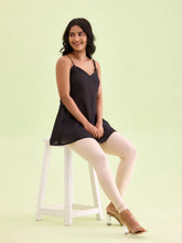 Load image into Gallery viewer, Go Colors Light Beige Cotton Stretch Ankle Length Leggings
