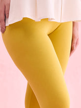 Load image into Gallery viewer, Go Colors Light Lime Cotton Stretch Ankle Length Leggings
