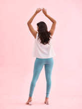 Load image into Gallery viewer, Go Colors Light Mint Cotton Stretch Ankle Length Leggings

